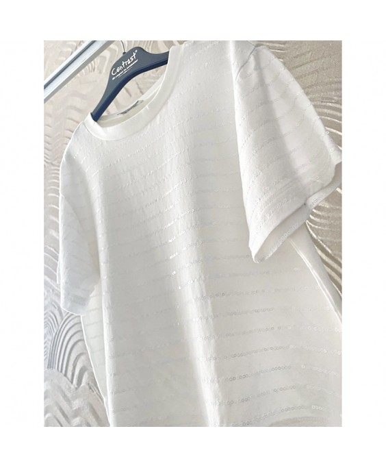 Блуза к.р. овърсайз "Contrast" м.601 792-4 /128-146/ в екрю